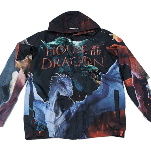 HBO House of the Dragon Game of Thrones Windbreaker Jacket Mens Size S NEW NWT - Picture 5 of 16